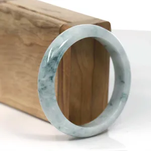 Baikalla Natural Burmese Blue-green Jadeite Jade Bangle Bracelet (55.68mm)#T150