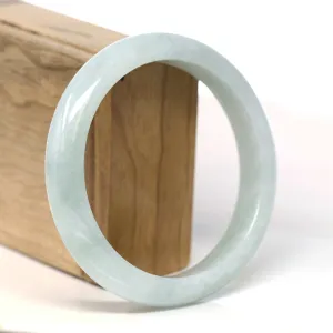 Baikalla Natural Burmese Light Green Jadeite Jade Bangle Bracelet (62.20mm) #T274