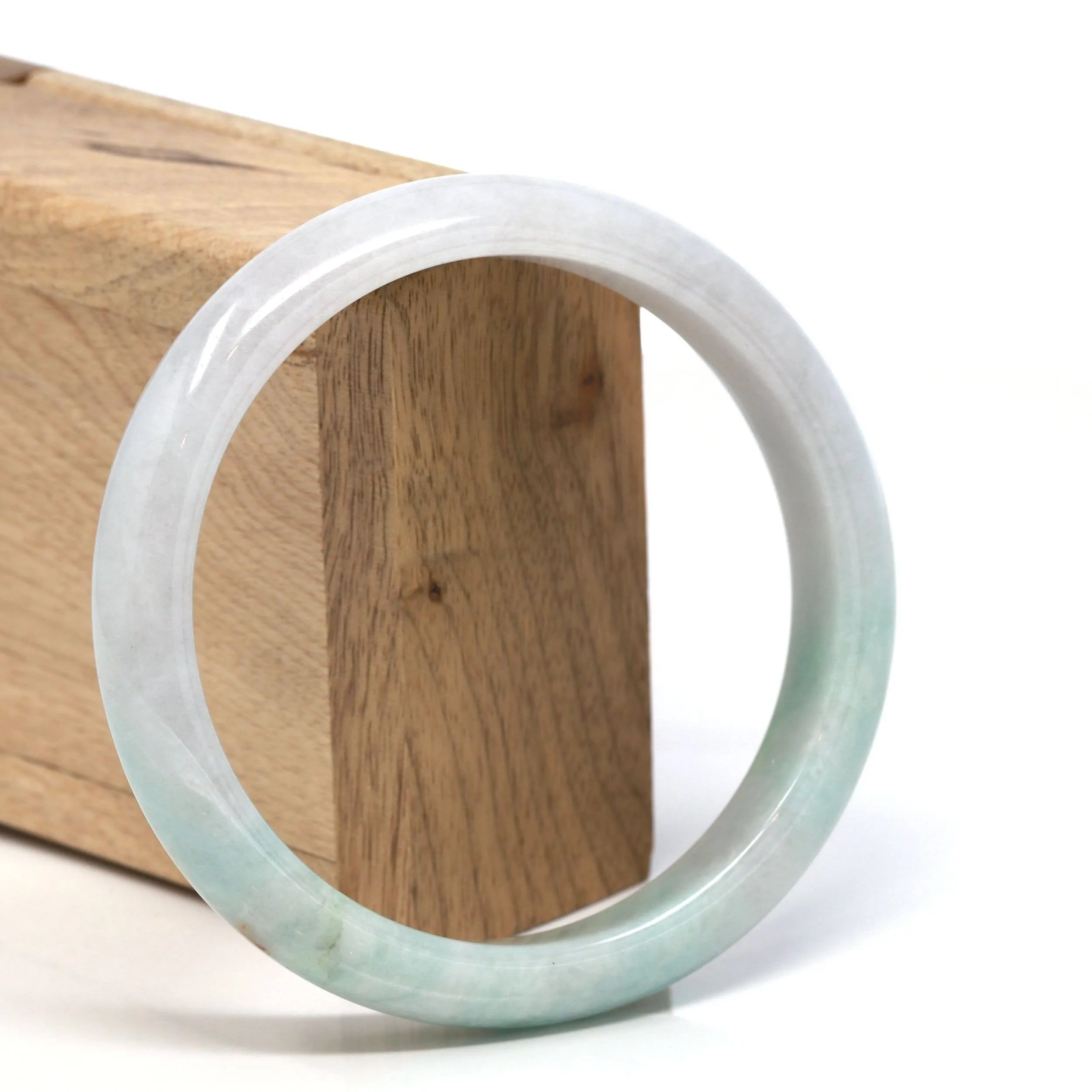 Baikalla™ "Classic Bangle" Genuine Burmese Jadeite Jade Bangle Bracelet (62.23 mm) #113
