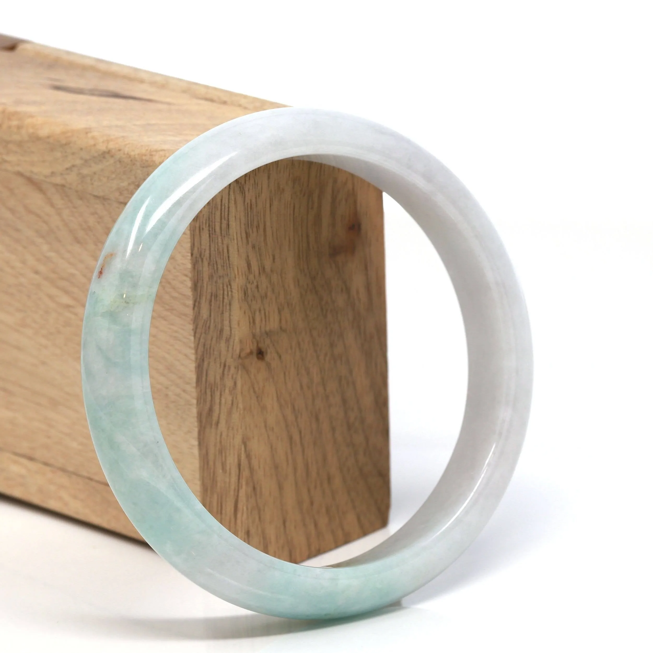Baikalla™ "Classic Bangle" Genuine Burmese Jadeite Jade Bangle Bracelet (62.23 mm) #113