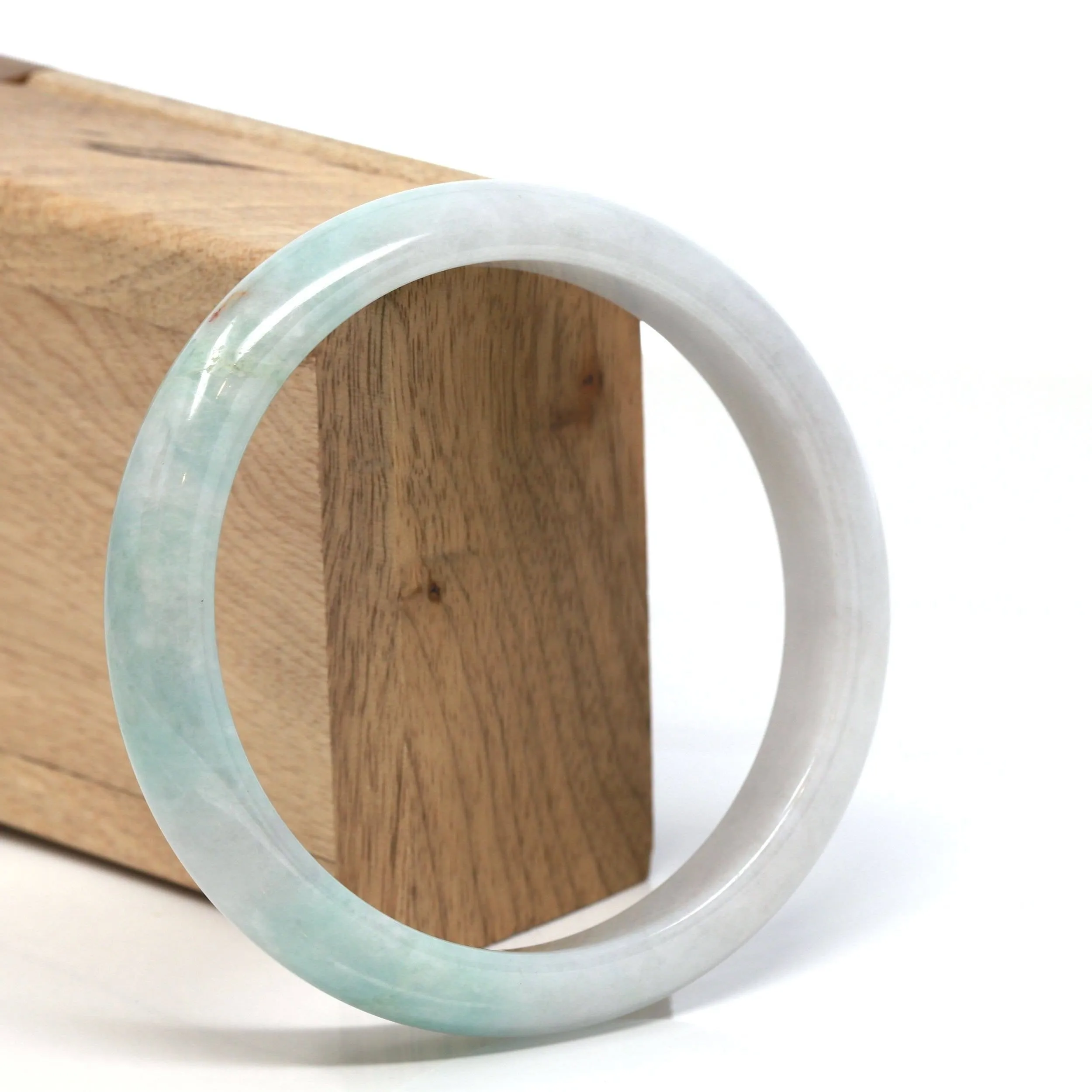 Baikalla™ "Classic Bangle" Genuine Burmese Jadeite Jade Bangle Bracelet (62.23 mm) #113
