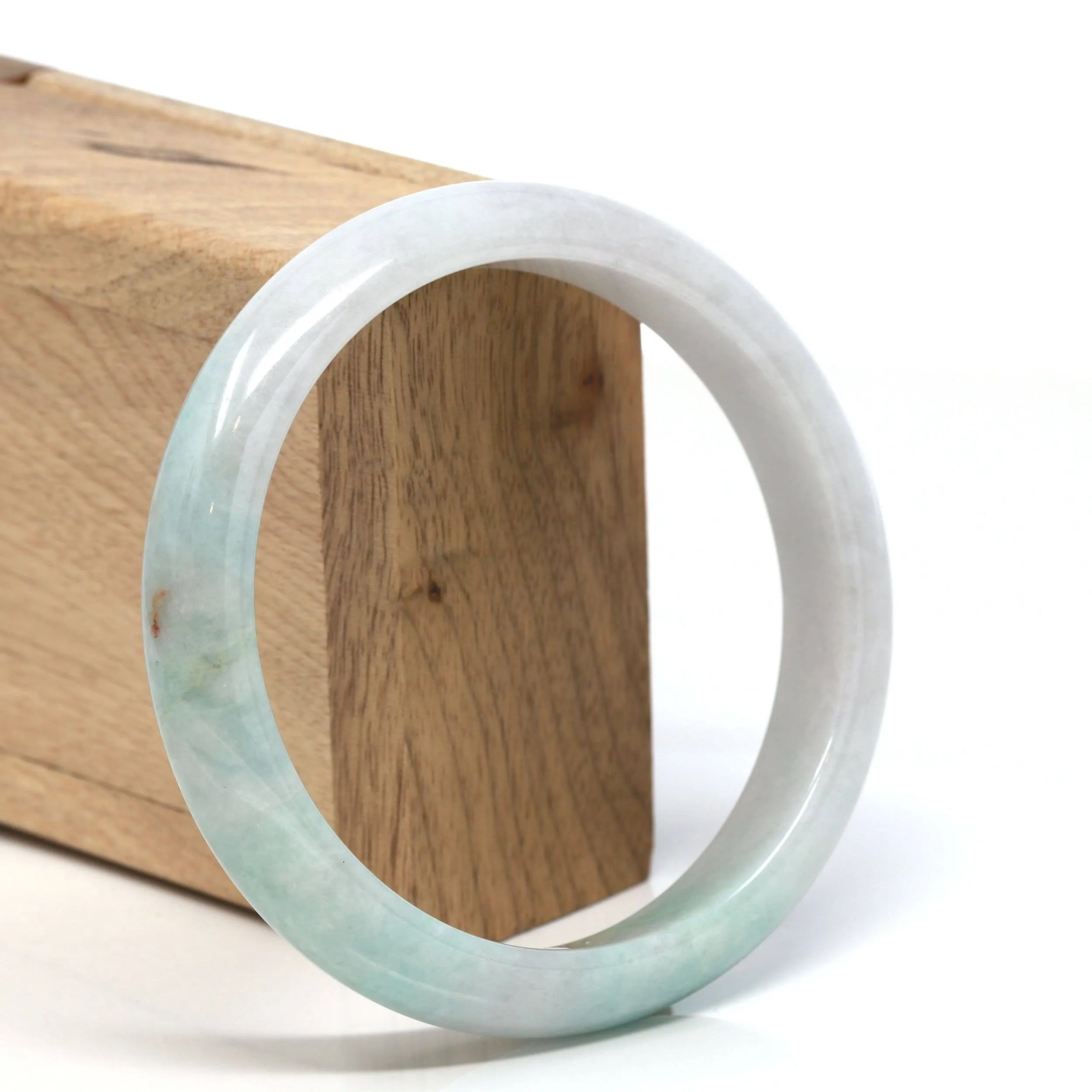 Baikalla™ "Classic Bangle" Genuine Burmese Jadeite Jade Bangle Bracelet (62.23 mm) #113