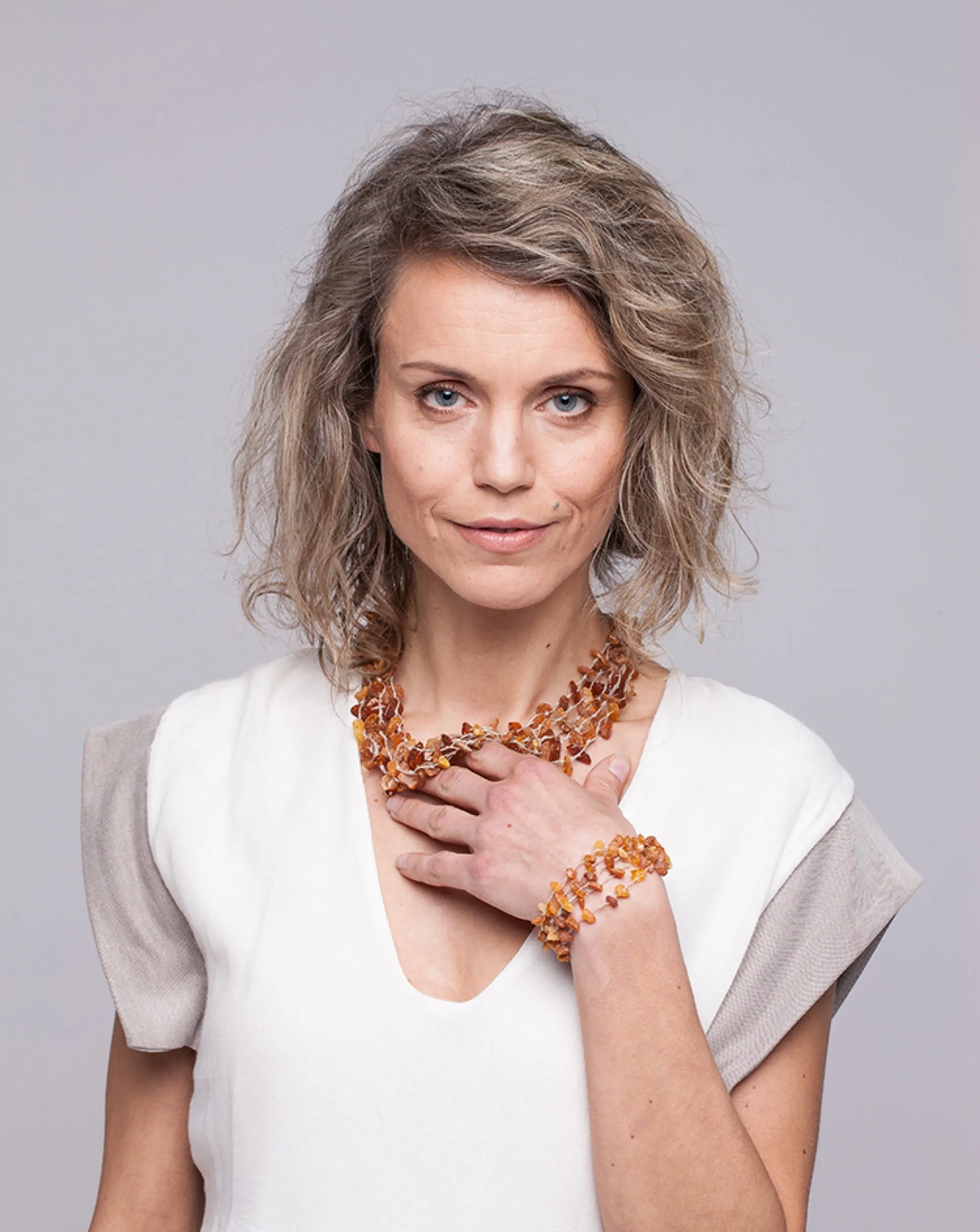 BALTIC AMBER NECKLACE & BRACELET COGNAC RAW BEADS