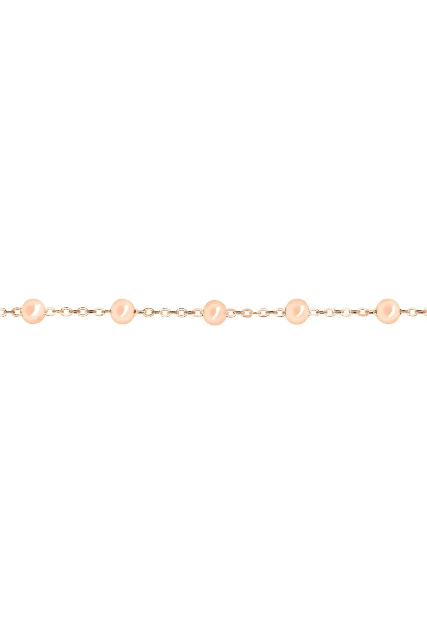 Beaded Chain Anklet Rosegold