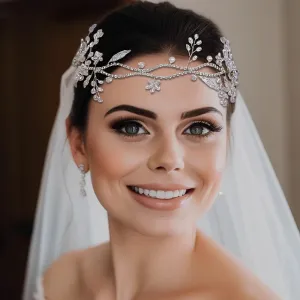 Bridal Beauty: Flower and Leaf Hair Vine Headband