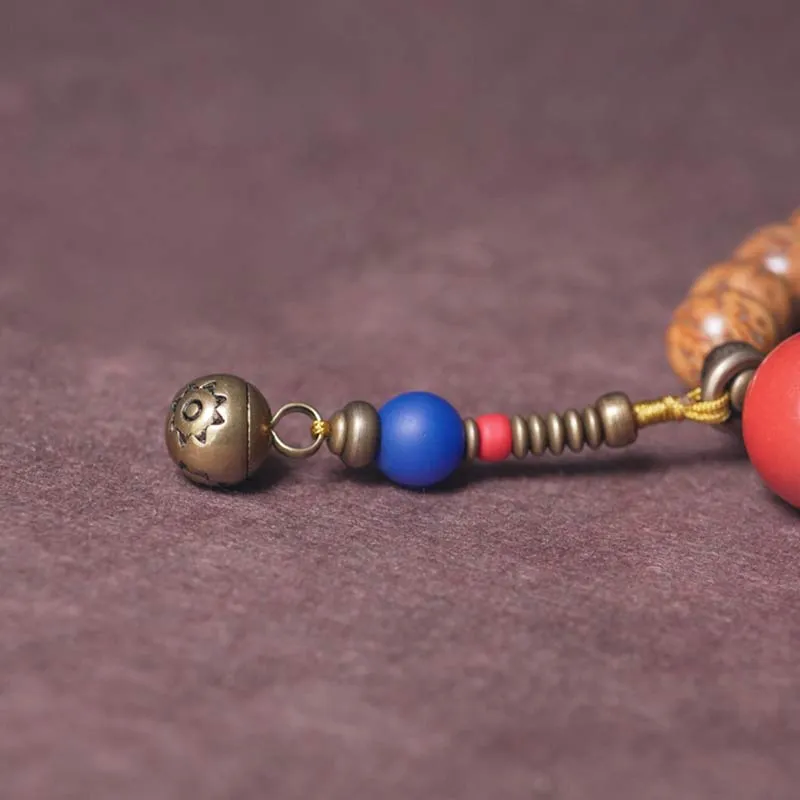 Buddha Stones 108 Mala Beads Bodhi Seed Wisdom Peace Tassel Bracelet