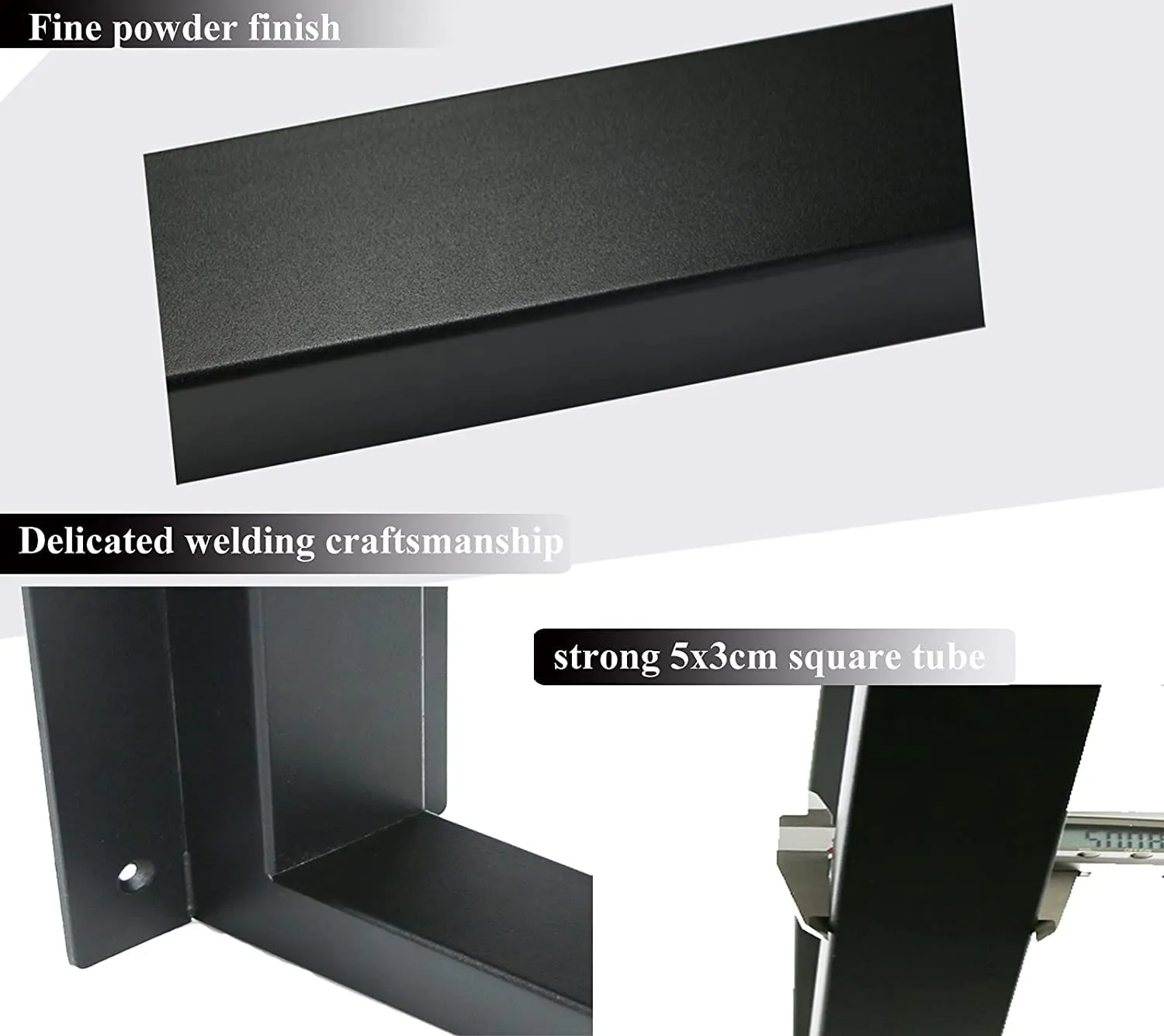 Cartvilla Metal Table Legs 28 Inch,Table Legs Replacement Heavy Duty Square Tube Desk Legs Furniture Legs for Coffee Table, Dining Table (only Legs) (Square-Shape)