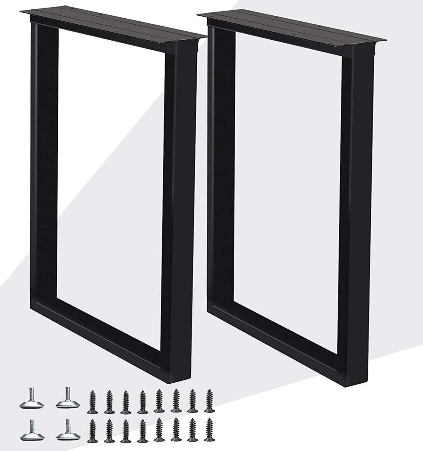 Cartvilla Metal Table Legs 28 Inch,Table Legs Replacement Heavy Duty Square Tube Desk Legs Furniture Legs for Coffee Table, Dining Table (only Legs) (Square-Shape)