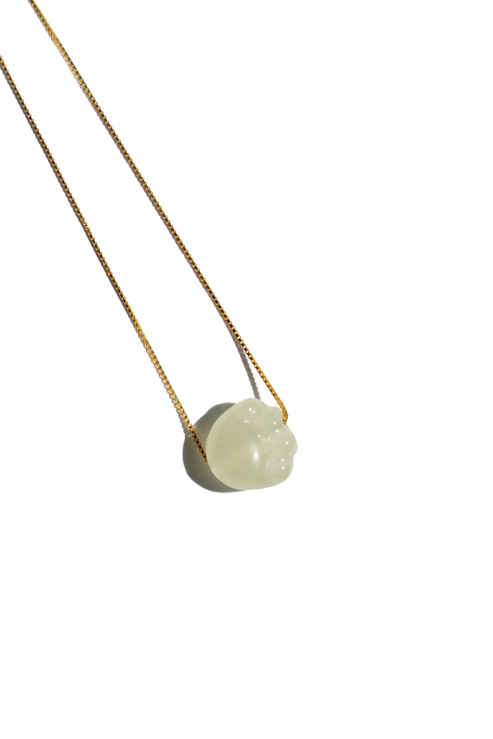 Cat paw — Green jade necklace