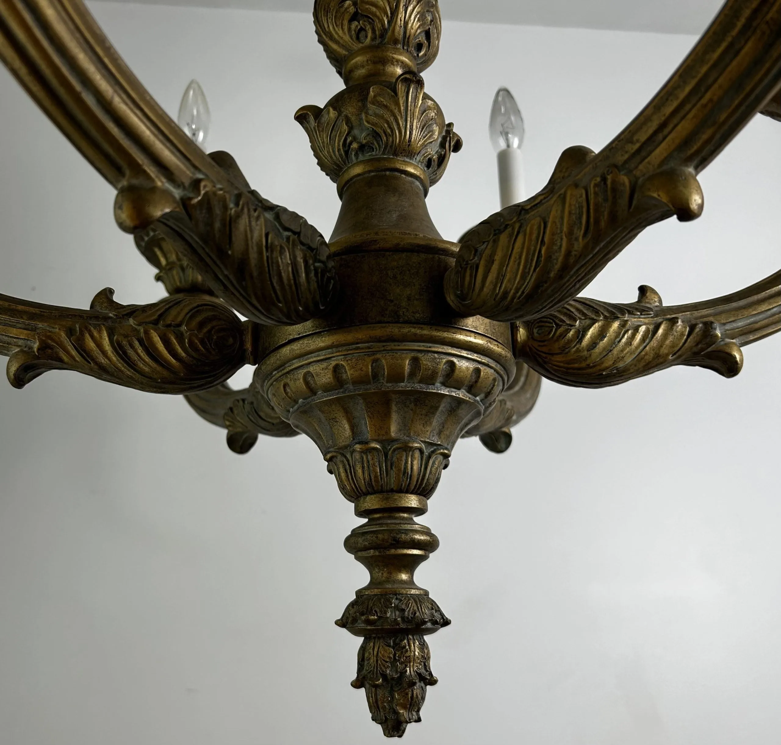 Chandelier, Traditional, Six Light, Golden, Ornate