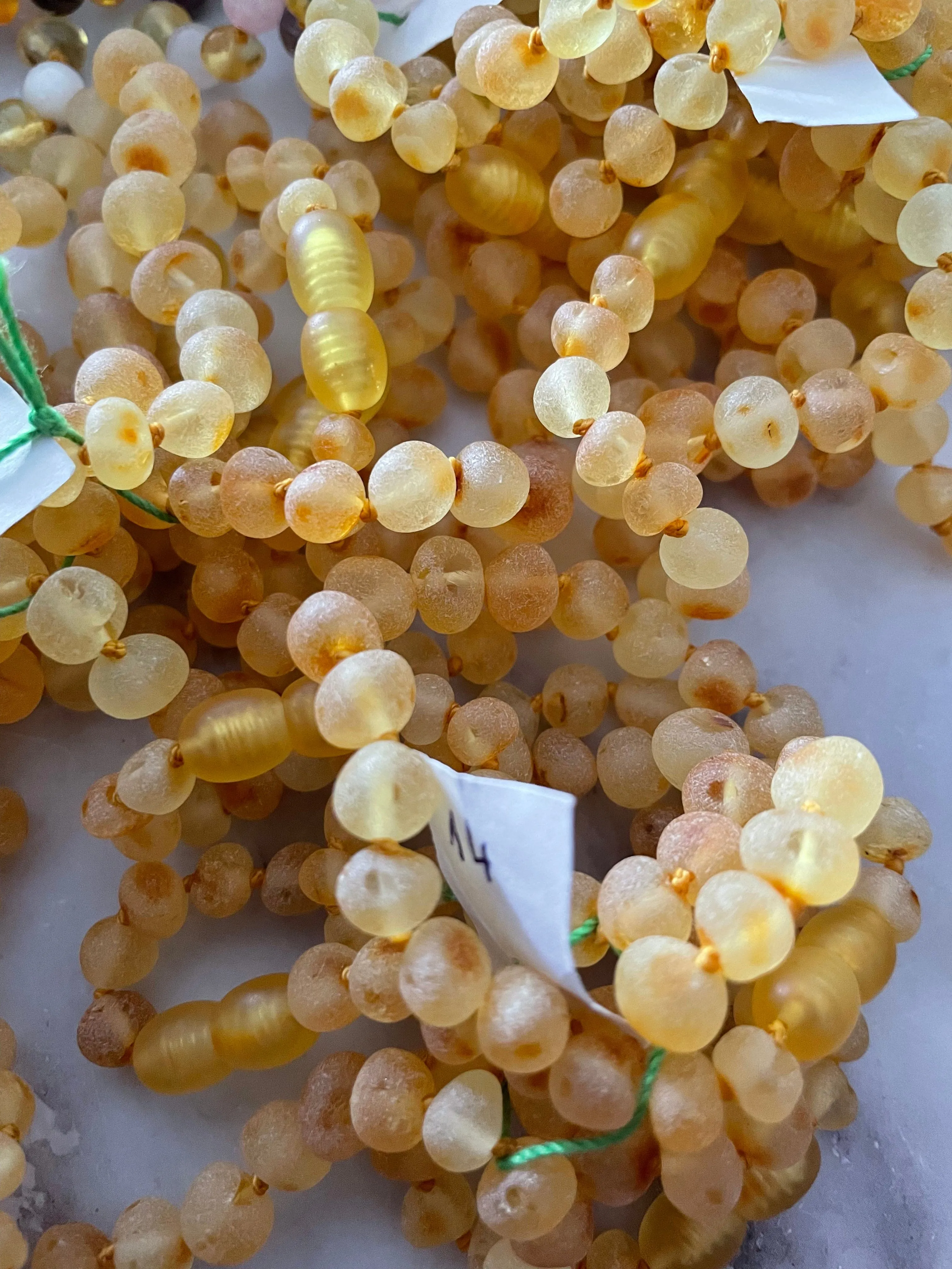 Child Bees Knees Raw Honey Baltic Amber Anklet Bracelet