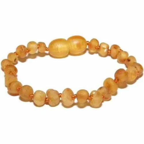 Child Bees Knees Raw Honey Baltic Amber Anklet Bracelet