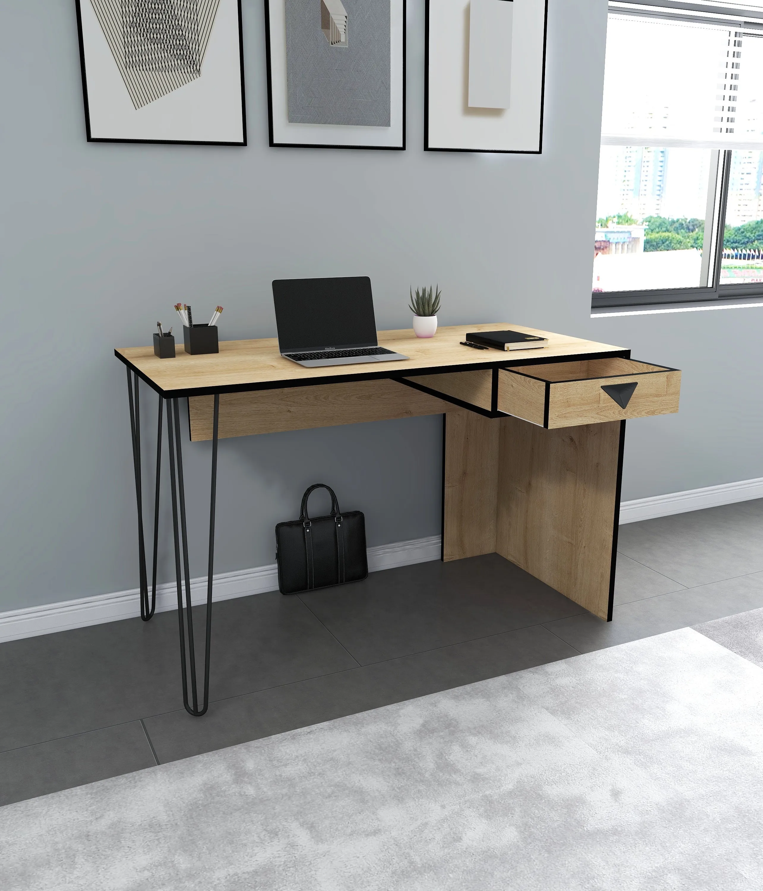 Computer Desk with Drawer Emily