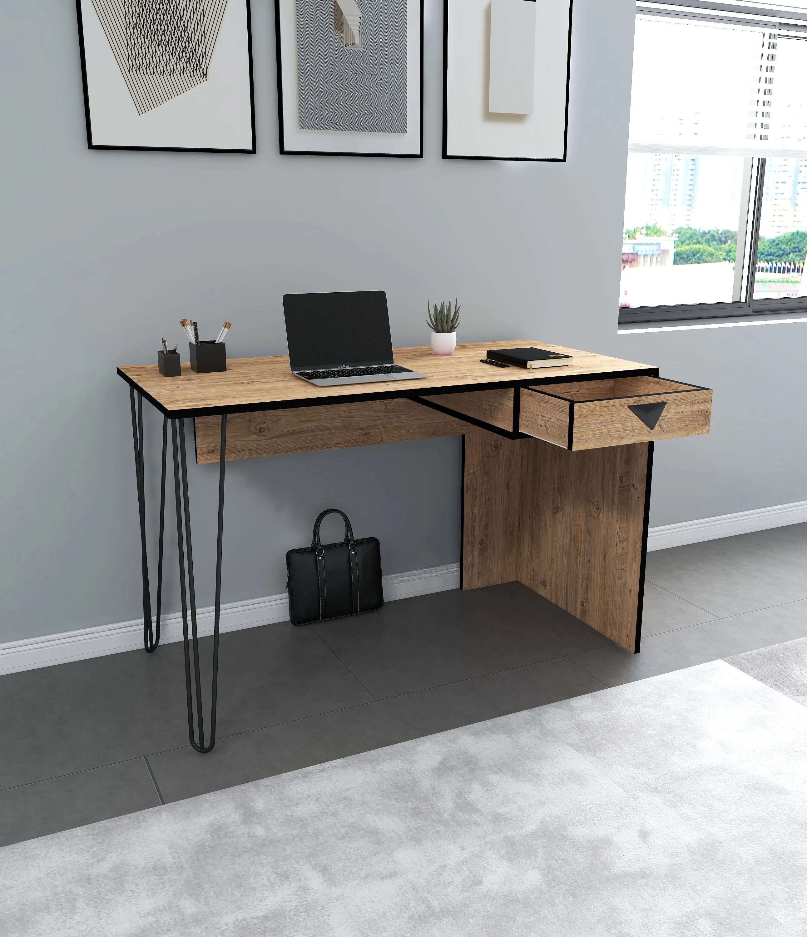 Computer Desk with Drawer Emily