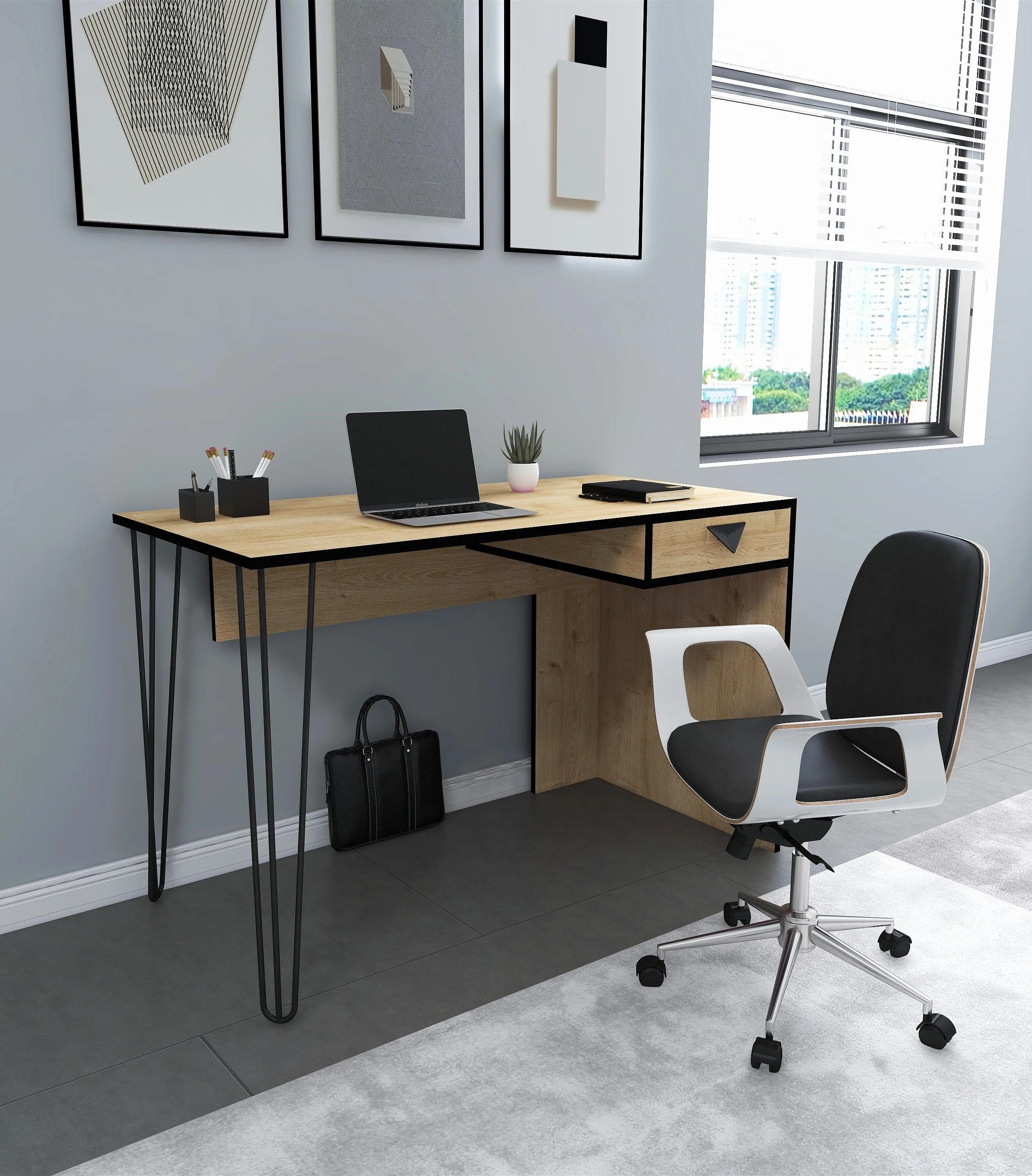 Computer Desk with Drawer Emily