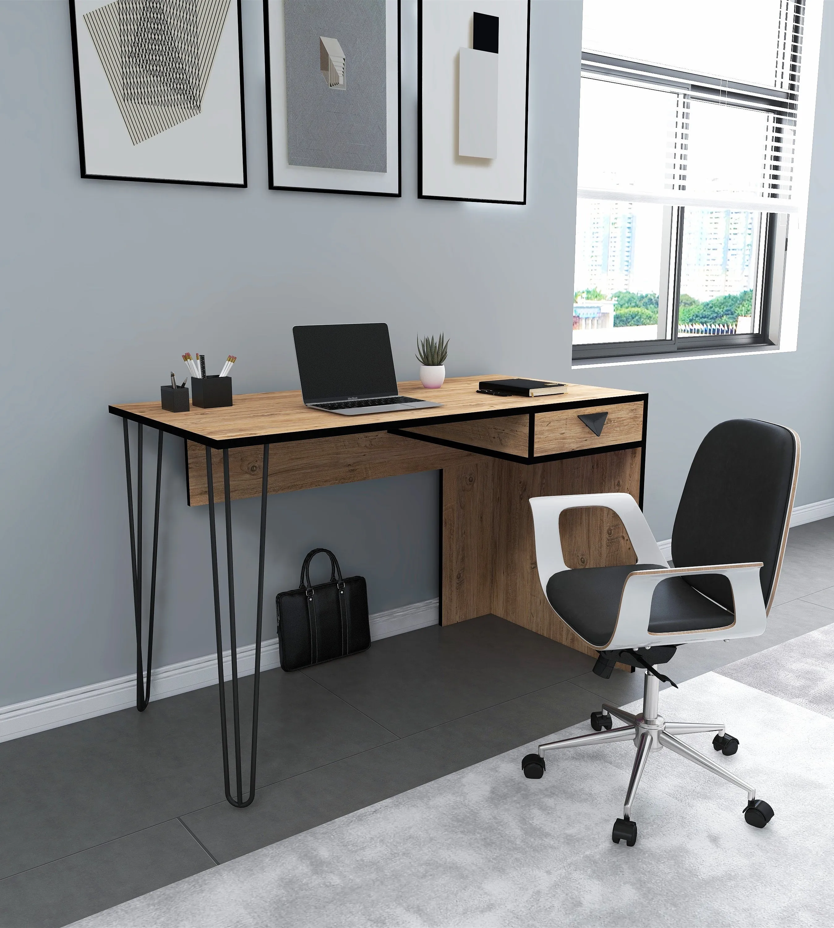 Computer Desk with Drawer Emily