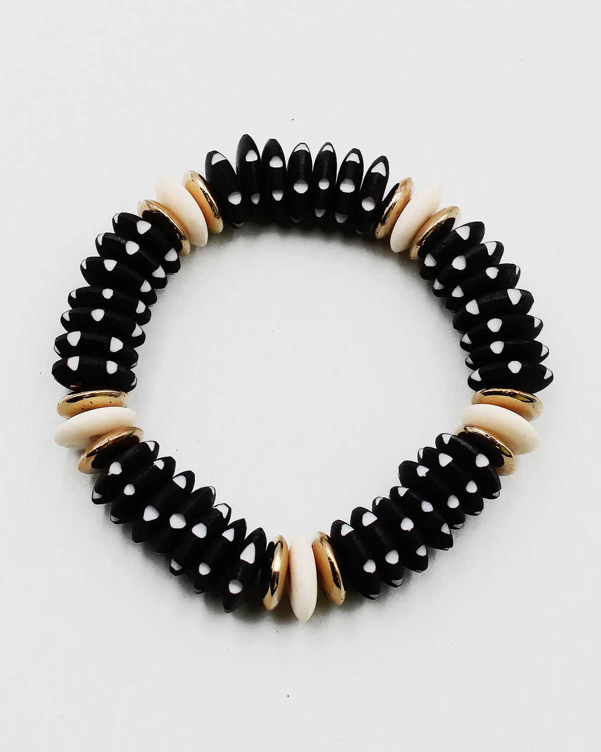 Copy of Polka-Dot Rondelle Stretch Bracelet