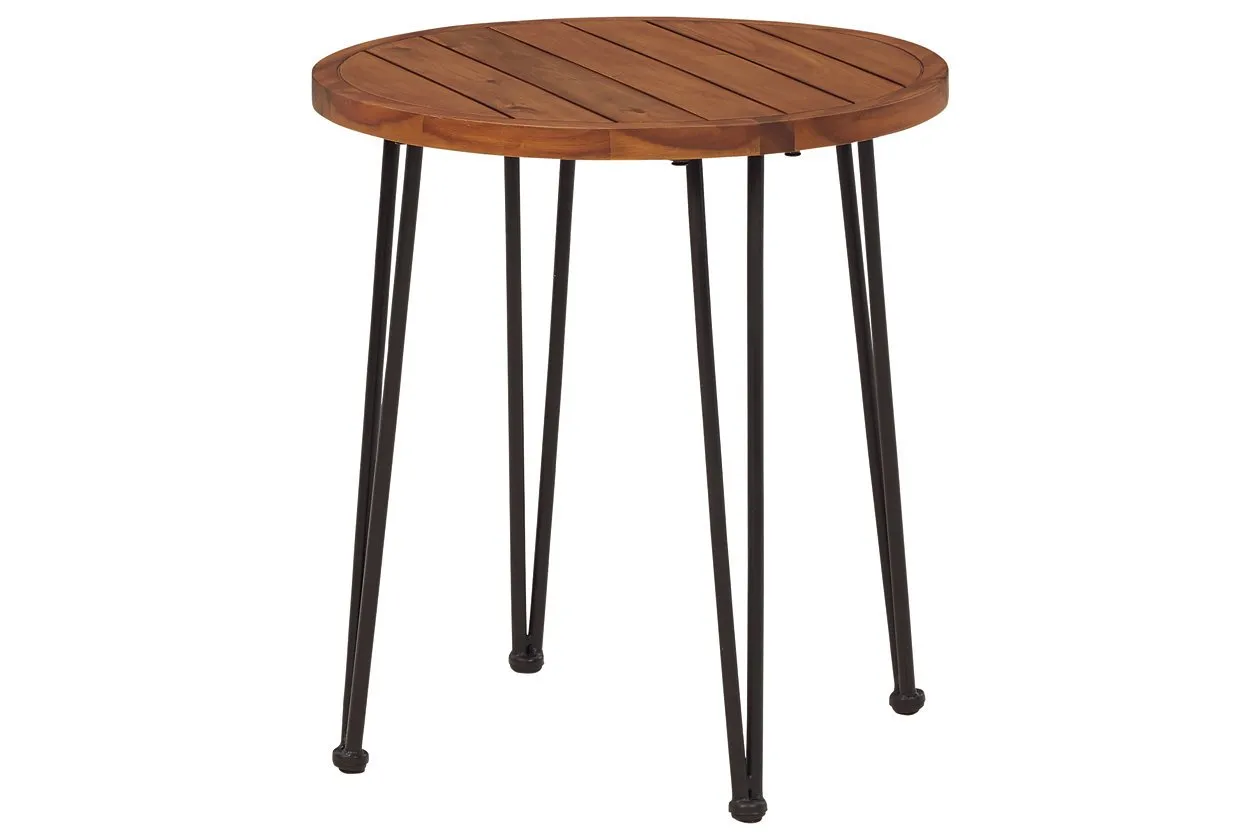 Coral Sand Light Brown/Black Outdoor Chairs with Table Set (Set of 3)
