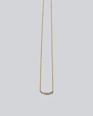 Crescent Necklace - Champagne Diamond