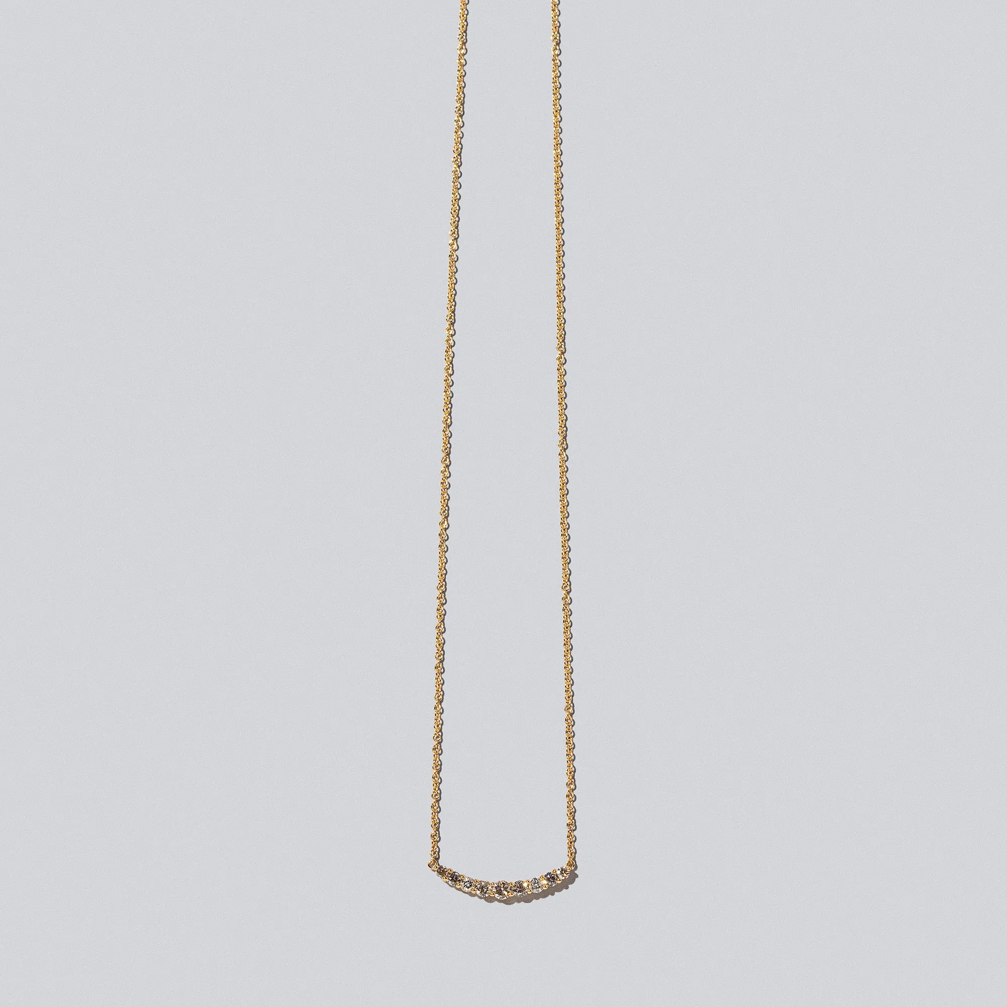 Crescent Necklace - Champagne Diamond