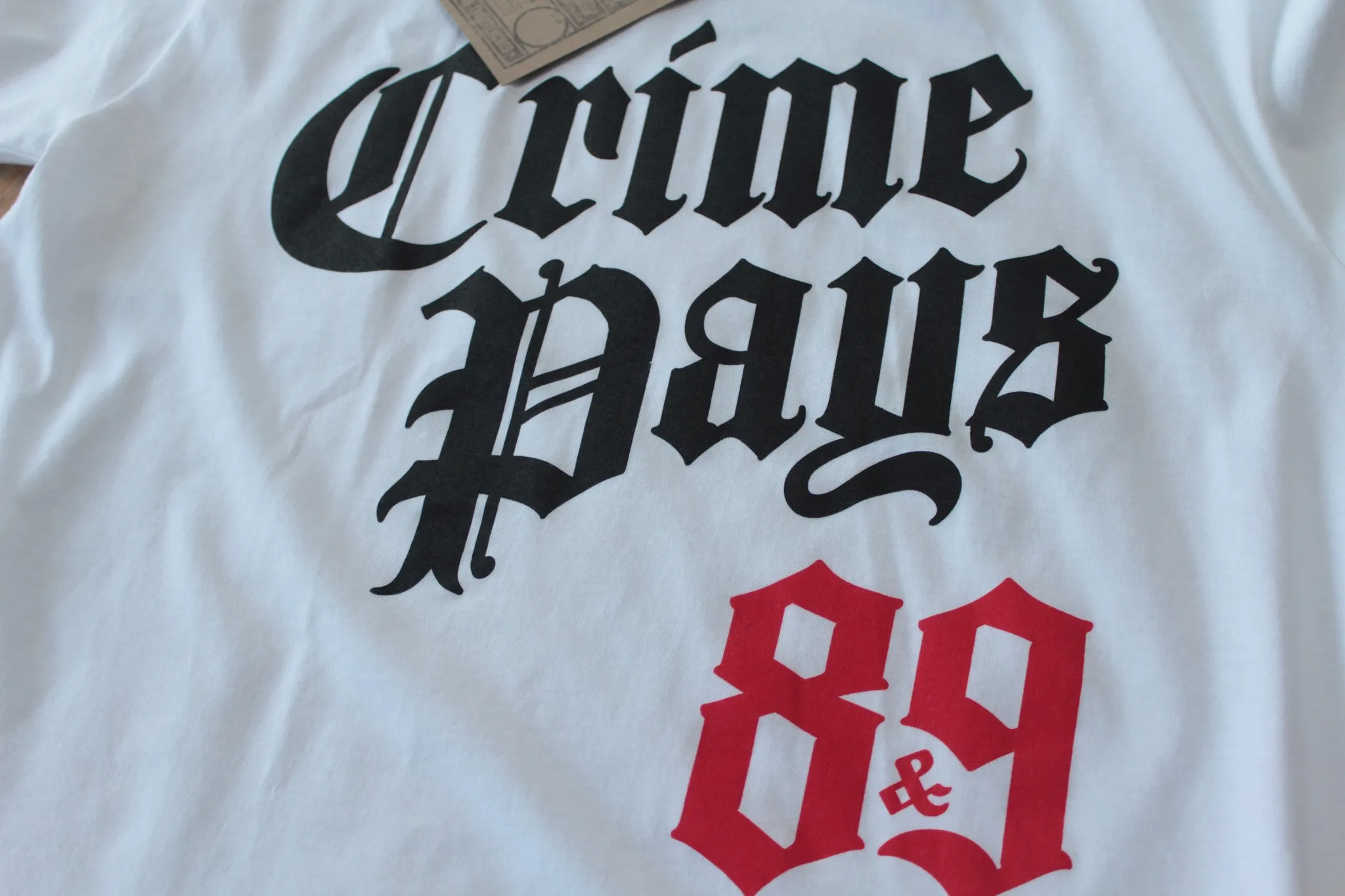 Crime Pays Fire Red Tee