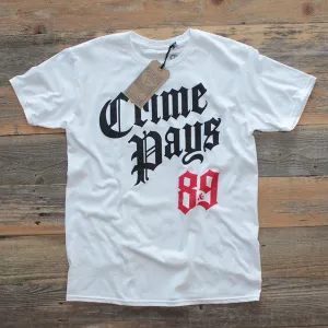 Crime Pays Fire Red Tee