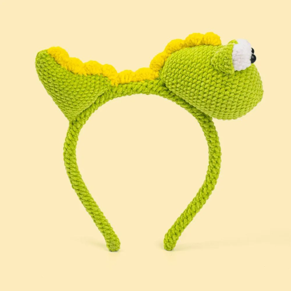 Cute Dinosaur Headband Crochet Kit