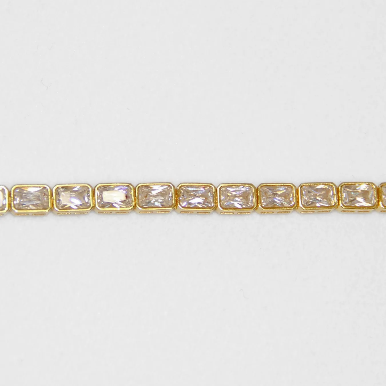 CZ Sterling Silver Gold Plated Bracelet