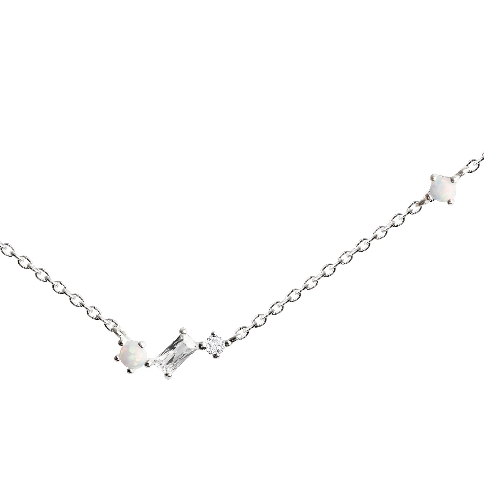 Dew Opal Zirconia Cluster 18" Necklace 96016SOC
