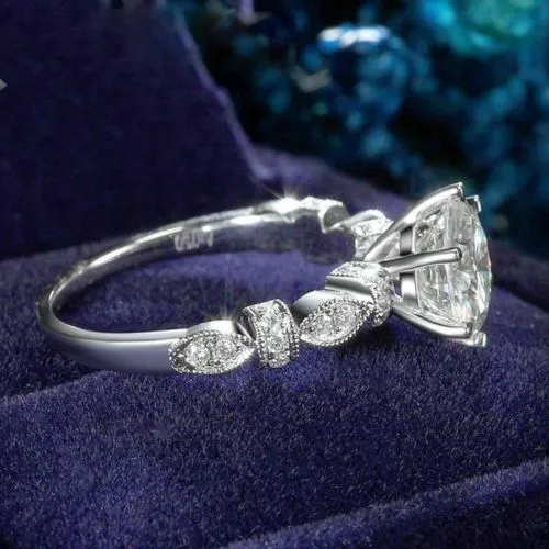 Diamond Engagement Ring 1.50 Ct Bridal Wedding Ring Gift Women Sterling SilverListed for charity