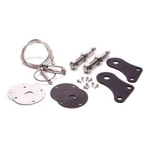 Drake Muscle Cars 1/2 x 4" Long Hood Pin 2-1/2" Diameter Scuff Plates Hairpin Clips/Hardware/Lanyards Stainless - Ford Mustang 2005-09