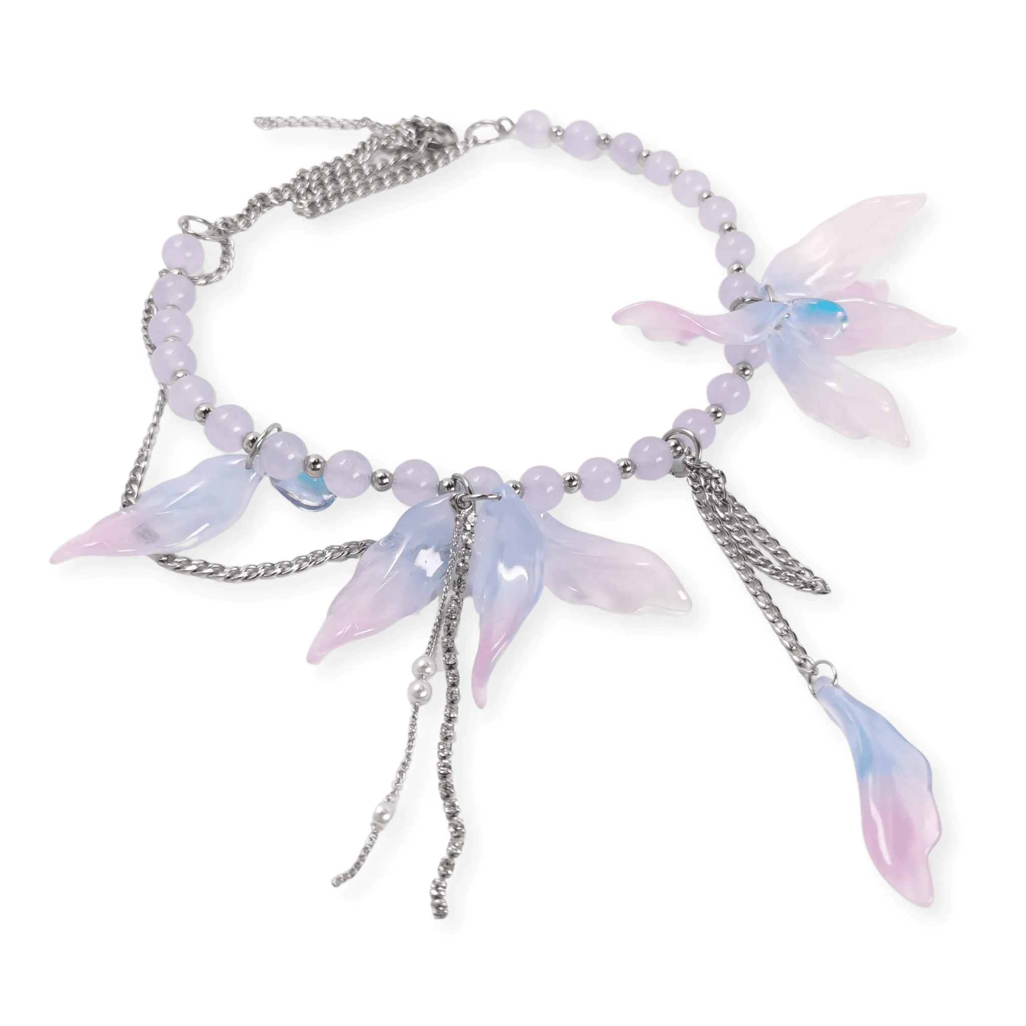Fervooor Blooming purple lotus necklace