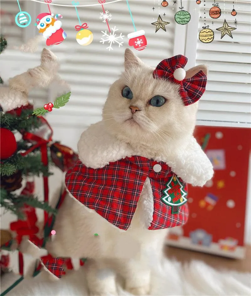 Festive Feline Holiday Shawl