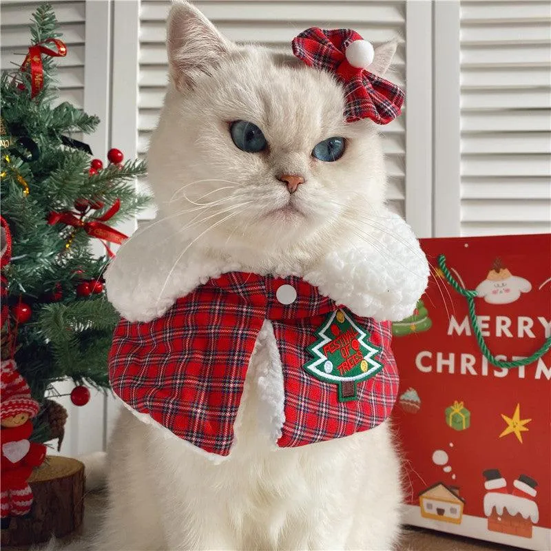Festive Feline Holiday Shawl