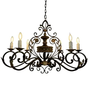 Fine Arts Lamps Iron Chandelier, Six Light, Ornate, Traditional