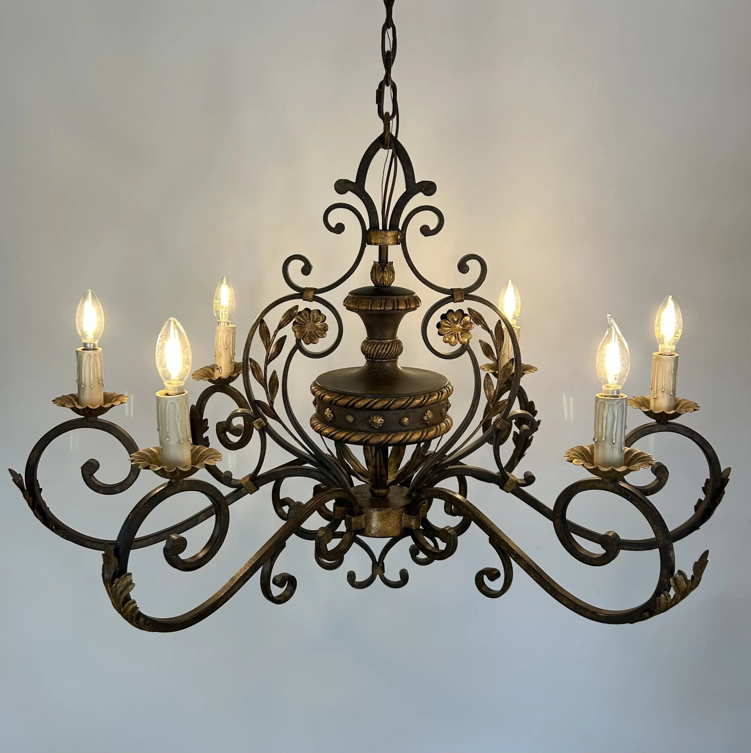 Fine Arts Lamps Iron Chandelier, Six Light, Ornate, Traditional