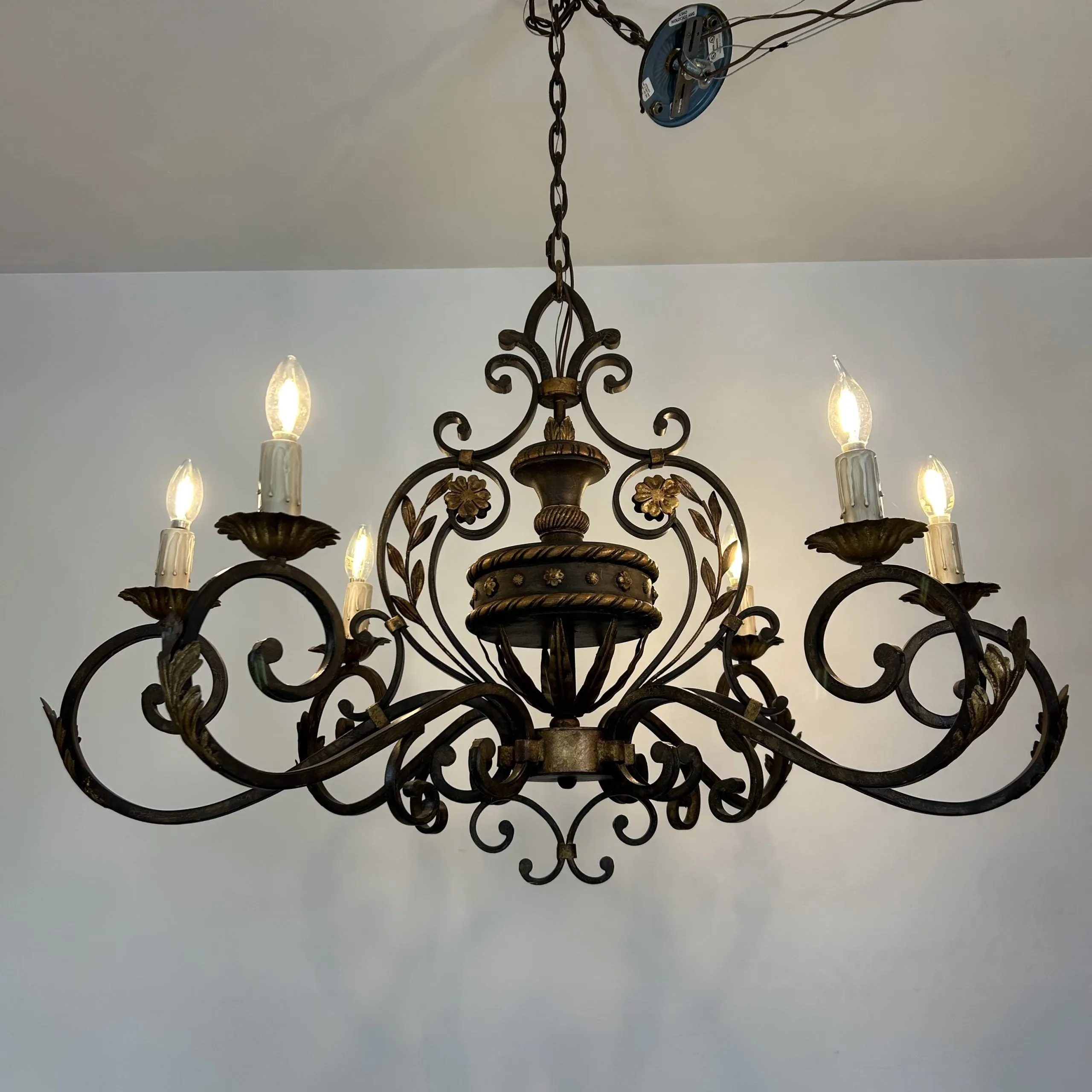 Fine Arts Lamps Iron Chandelier, Six Light, Ornate, Traditional