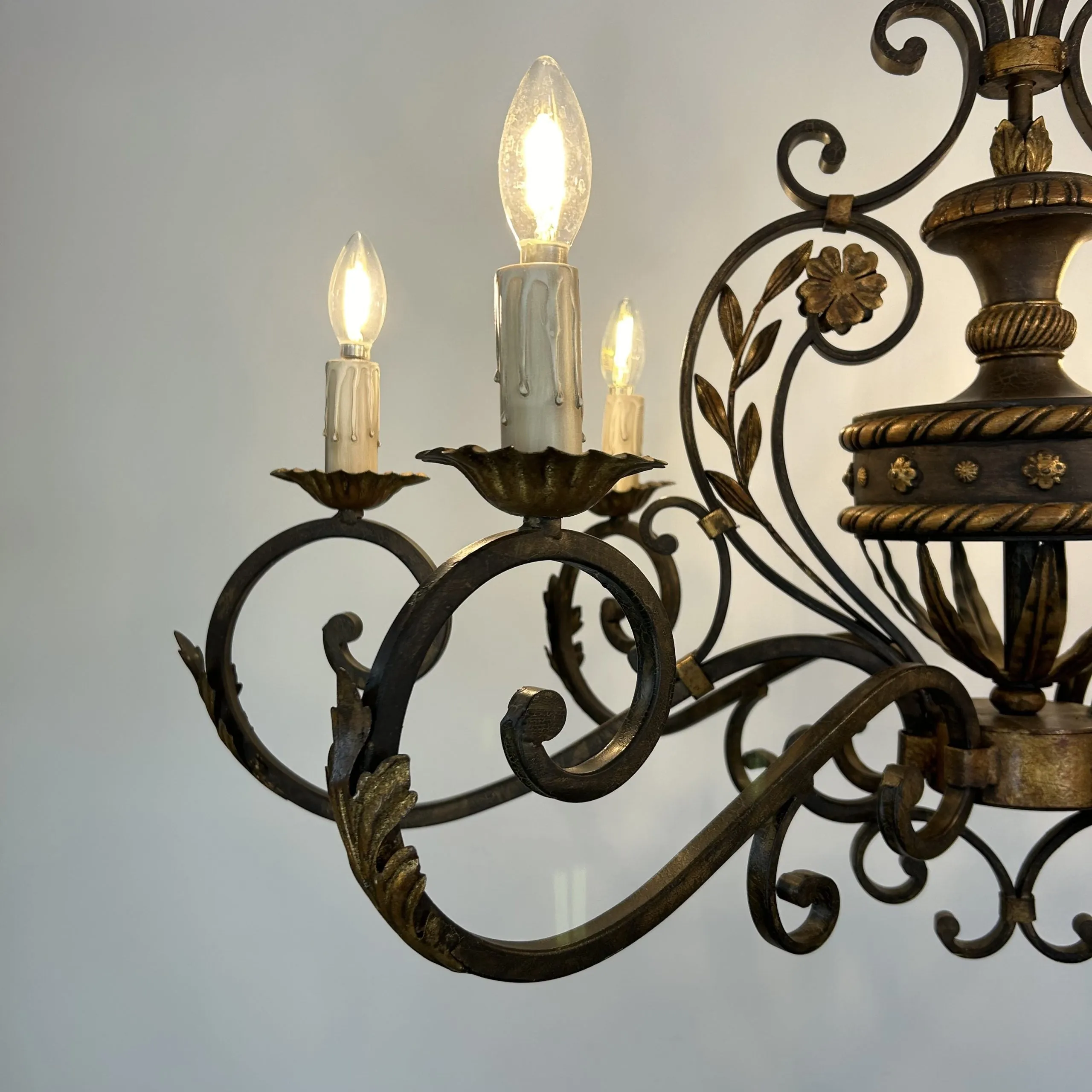 Fine Arts Lamps Iron Chandelier, Six Light, Ornate, Traditional