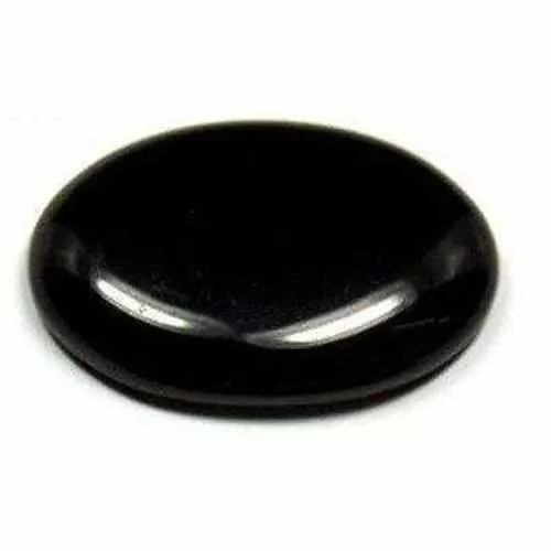Flat Smooth Black Obsidian 1 Tumblestone Piece 1 - 2 inch Stones 35-45mm