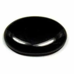 Flat Smooth Black Obsidian 1 Tumblestone Piece 1 - 2 inch Stones 35-45mm