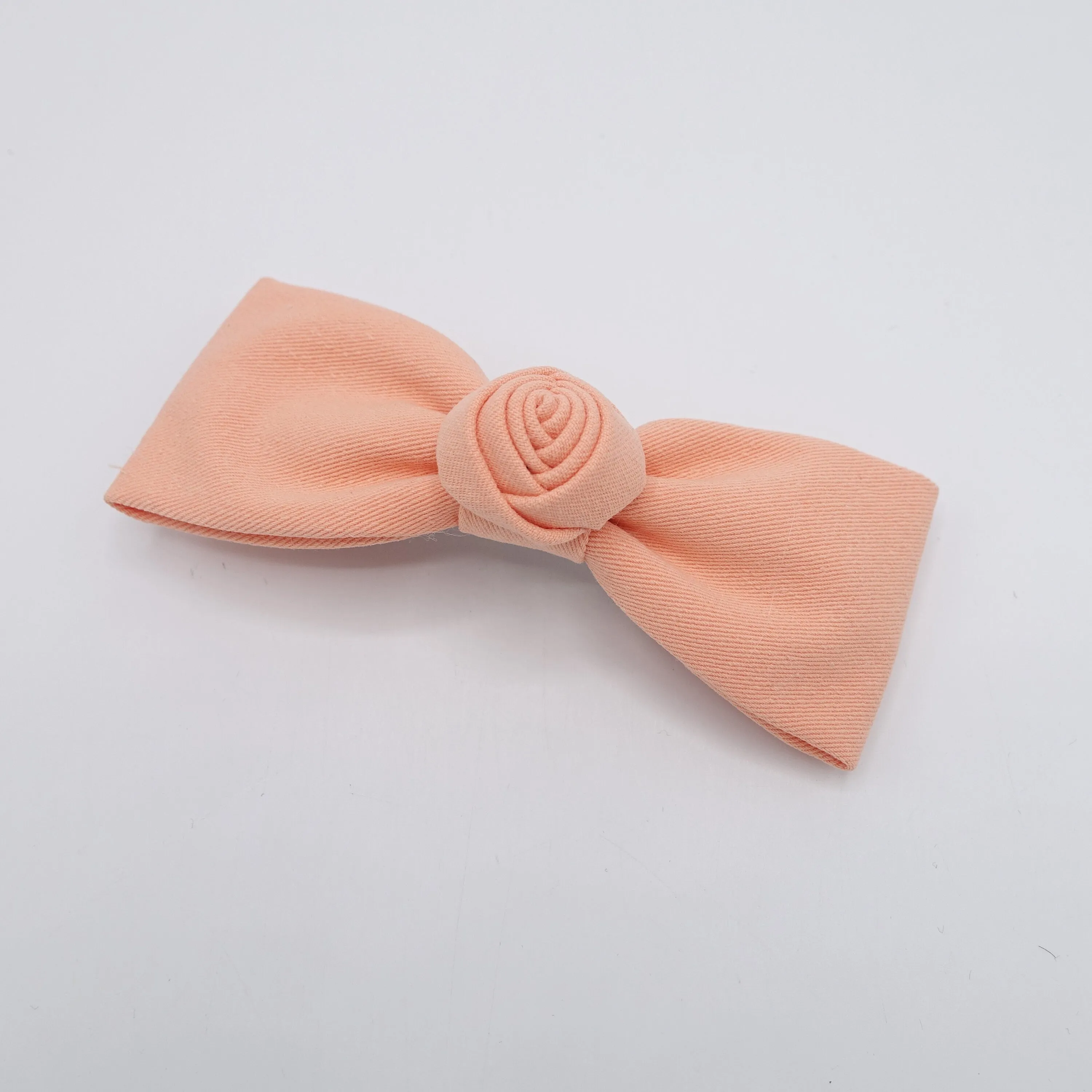 flower end hair bow, pastel hair bow for women