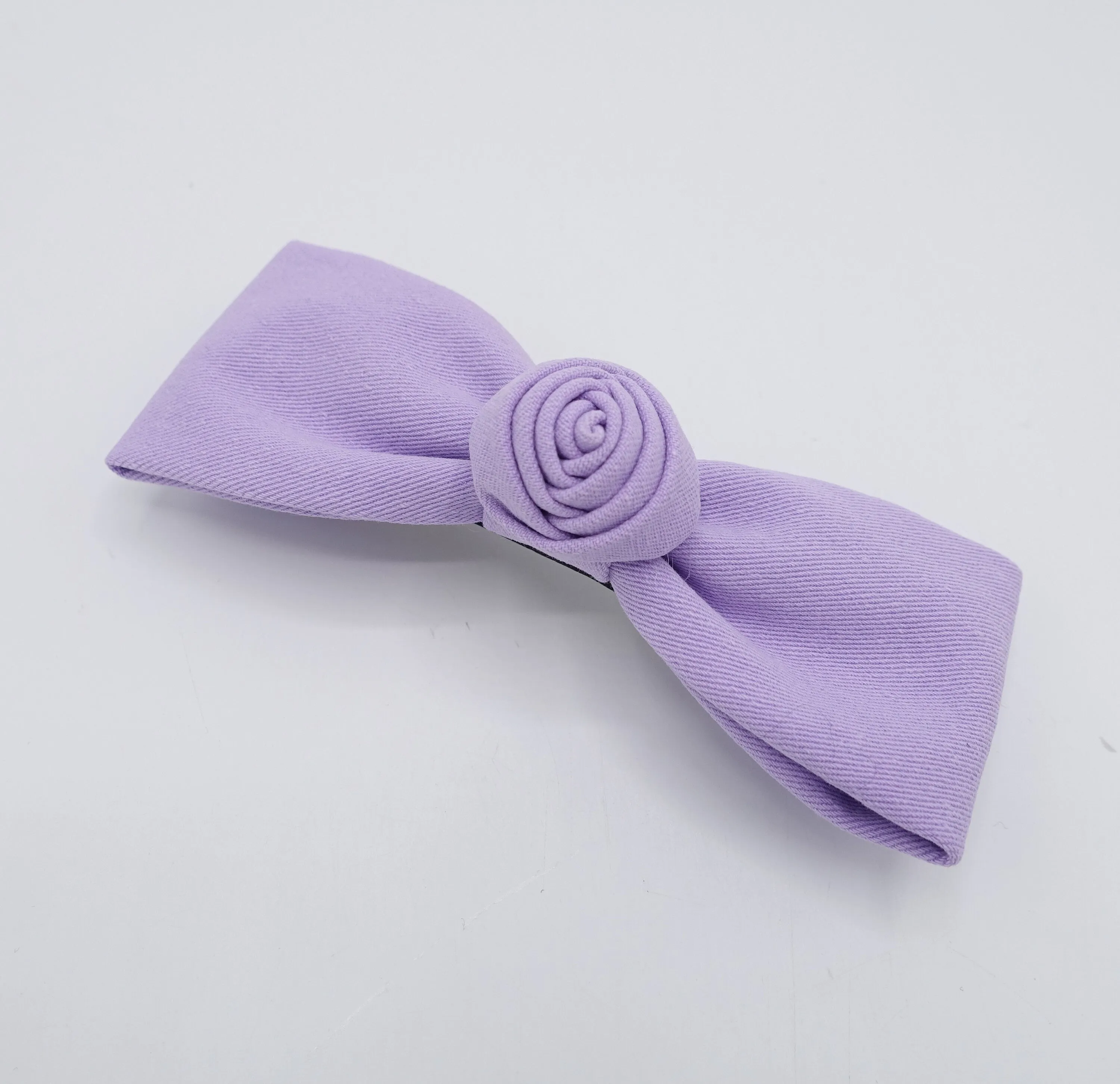 flower end hair bow, pastel hair bow for women