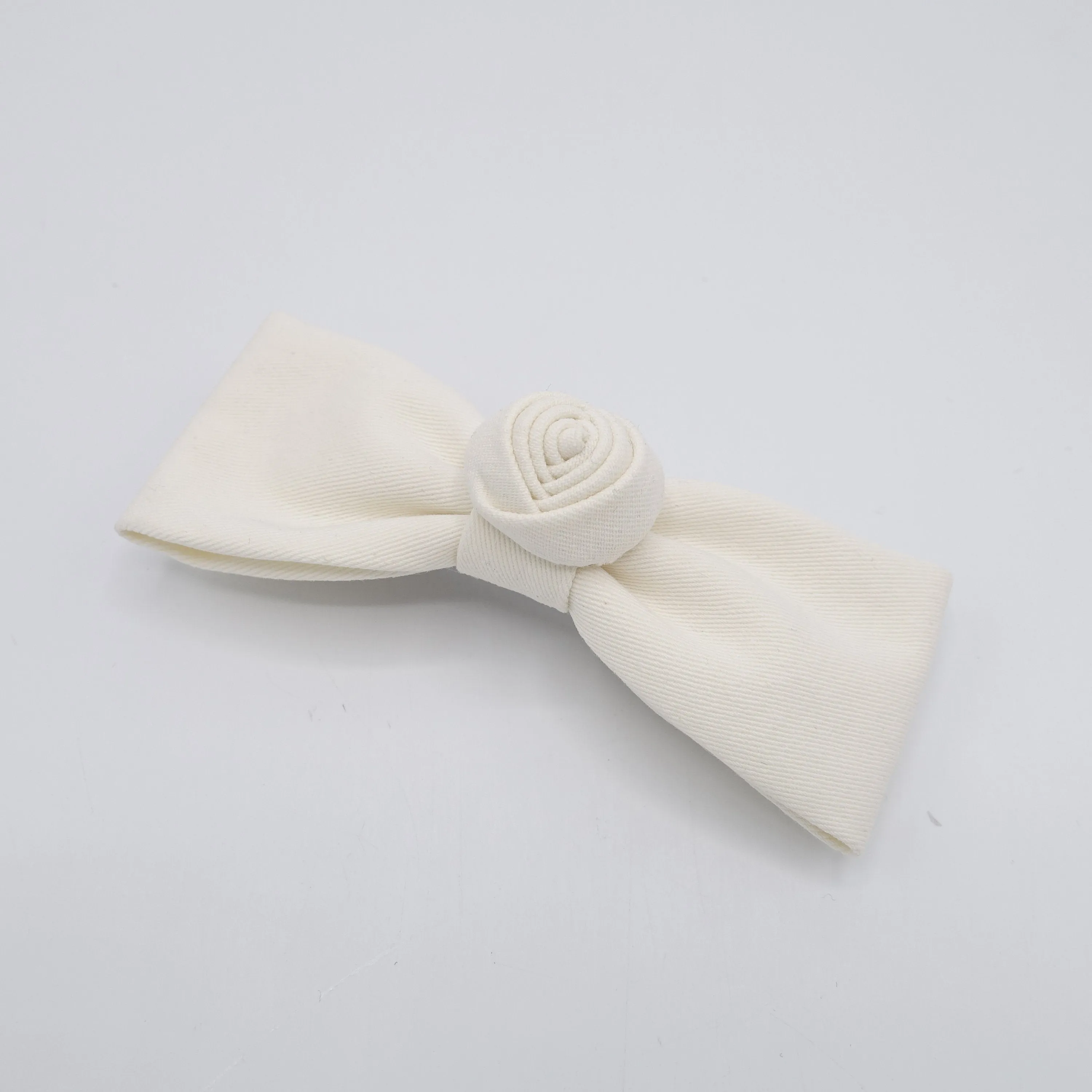 flower end hair bow, pastel hair bow for women