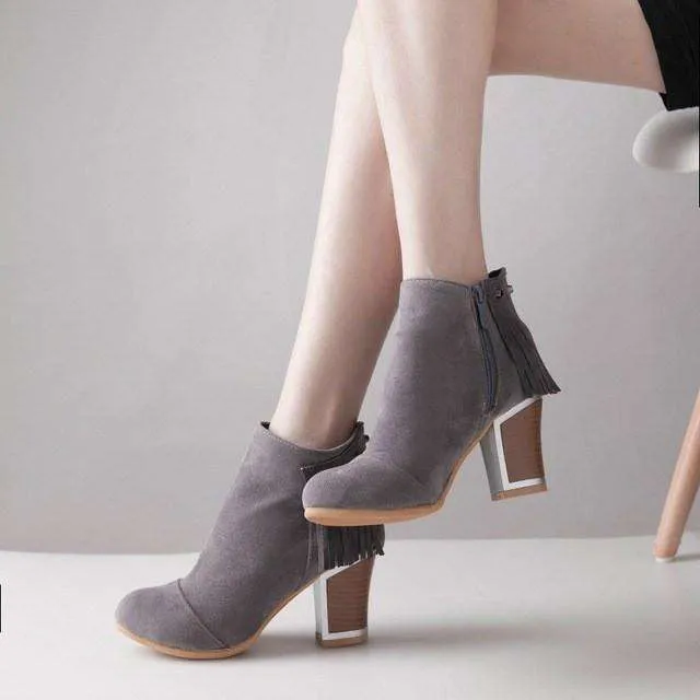 Fringe Ankle Boots