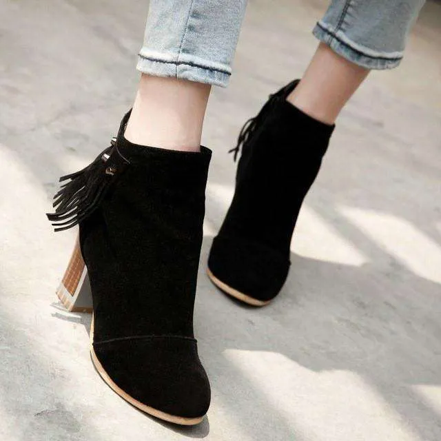 Fringe Ankle Boots