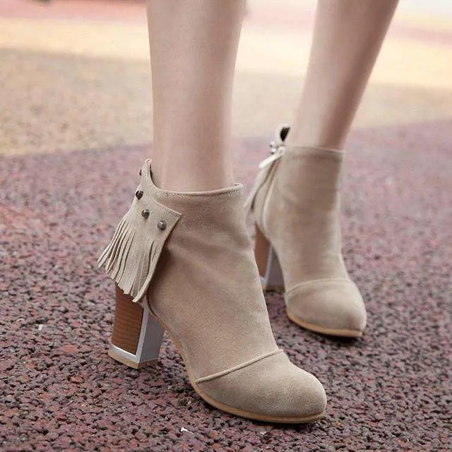 Fringe Ankle Boots