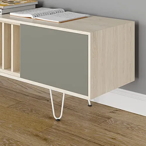 Genius Iron 8" Heavy Duty Hairpin Coffee Table Legs (Set of 4), 3/8" Thick, White