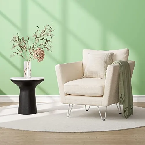 Genius Iron 8" Heavy Duty Hairpin Coffee Table Legs (Set of 4), 3/8" Thick, White