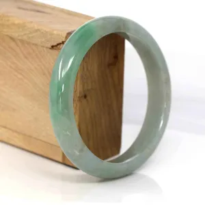 Genuine Burmese Green Jadeite Jade Bangle Bracelet ( 62.35 mm) #329