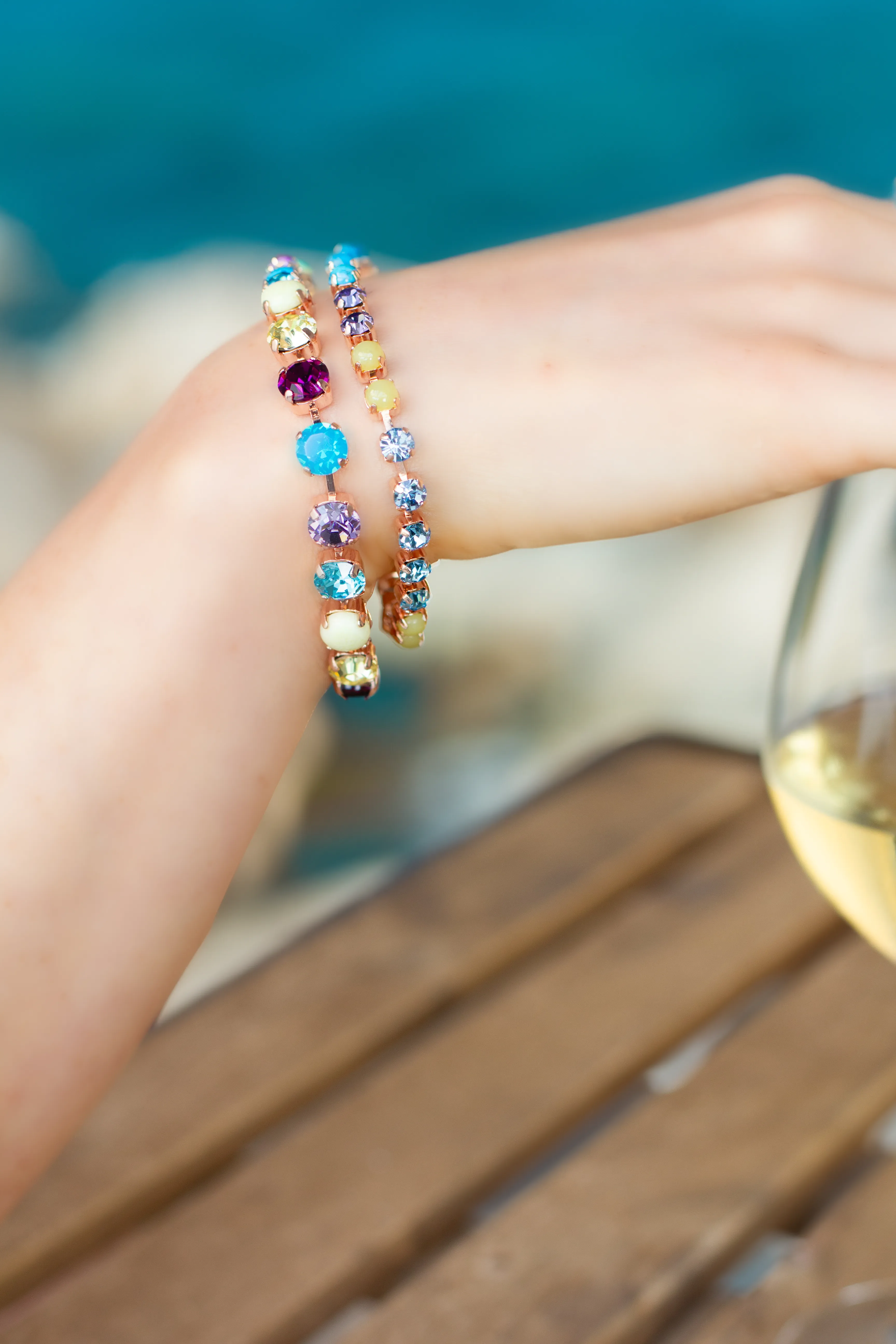 Guardian Angel Drop Pendant in "Vineyard Veranda" *Custom*